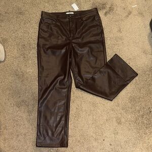 *NWT* Loft Straight Faux Leather Pant